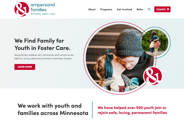 ampersand & families home page