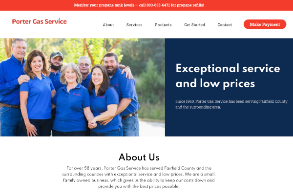 porter gas home page